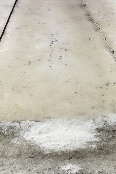 Natural salt mines, detail extraction of salt, water