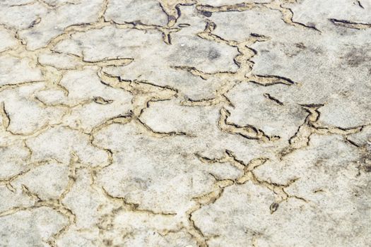 Natural salt mines, detail extraction of salt, water