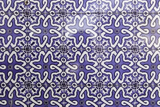 Typical decorative tiles, antique tiles detail Lisbon, art and decoration