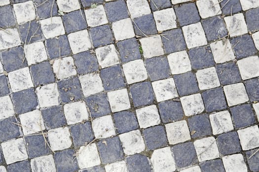 Mosaic floor, detail of a typical floor of the streets of Lisbon