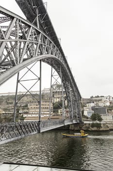 River boat in port, city and tourism