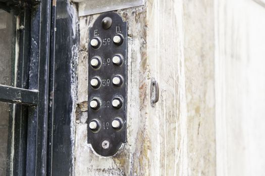 Old intercom, intercom obsolete detail