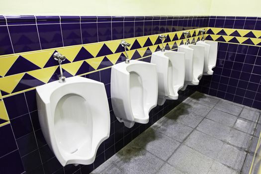 Public baths, detail of bathrooms inside, cleaning and cleaning