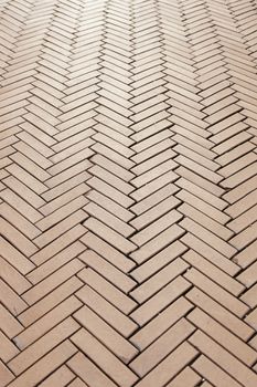Bricks floor, detail of a floor decorated with ceramics