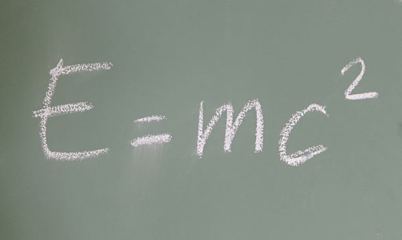 Formula einstein, detail of a scientific formula, intelligence and discovery