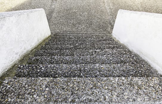 Old stone stairs, detail of an old medieval building
