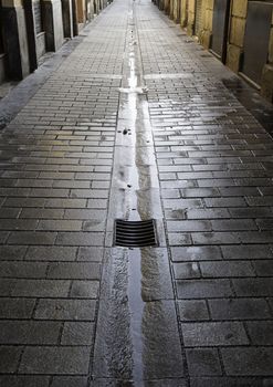 Passage way, detail of an old street in the city
