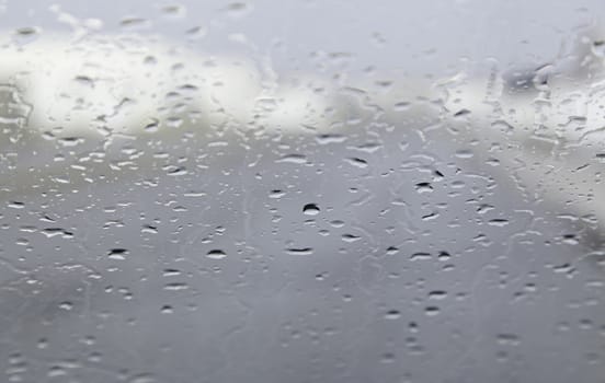 Crystal rain, detail of rainy day, cold and water, winter