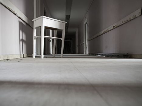 Abandoned hospital, detail of an old hospital, abandonment and ruin, health and medicine