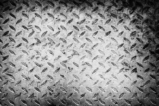 Rough metal background, detail of a non-slip metal, textured background, dirty and damaged metal