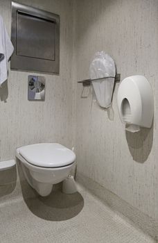 Bath of a hospital, detail of a toilet for the sick and disabled