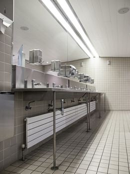 Public baths, detail of some baths for men, physiological need
