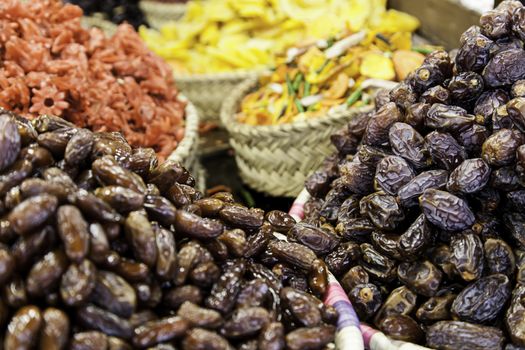 Fresh dates, exotic fruit detail