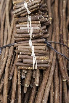 Licorice sticks, detail of liquorice-flavored sticks