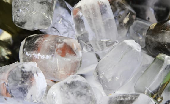 Ice cubes, ice detail for drinks