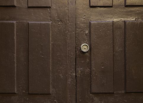 Old wooden door, detail of an old door, protection and privacy