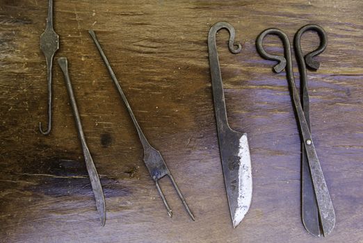Skin care tool, detail of objects to work the skin, traditional crafts