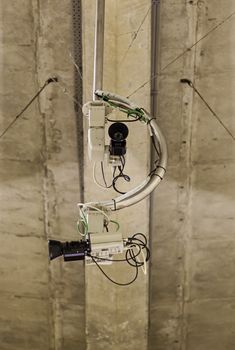 Security camera, detail of a surveillance, protection and delinquency system