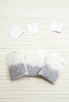 Tea bags, bags detail of tea leaves, infusion eastern Japan, drink, relax zen