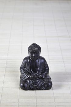 Chinese Buddha Statue, detail of antique statue of Buddha, Chinese figure of prayer, belief, faith