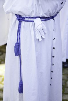Easter suit, detail of clothing a penitent in a Christian tradition