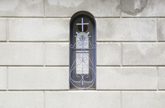 Old decorated window, detail from a window in a facade