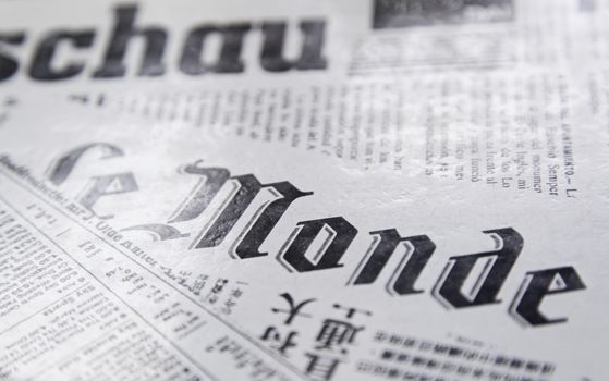 World newspapers, detail of newspapers with news, information and reading