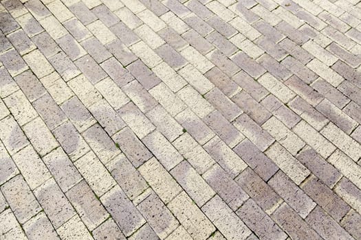 Cobblestones on the ground floor of an ancient detail