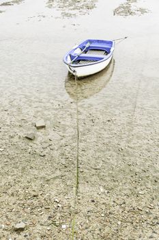 Old fishing boats, detail of a boat at sea, transport and fishing