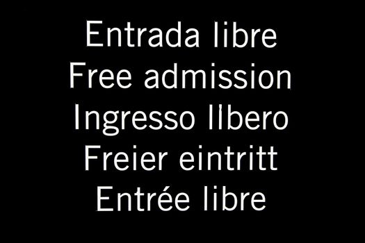 Free entry signal detail signal in different languages, tourism