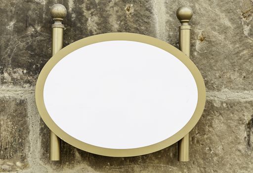 Blank signboard, detail of a sign with space for text, advertising