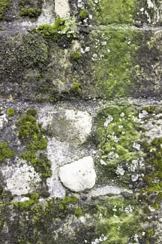 Stones with moss, detail of a old stones, textured background