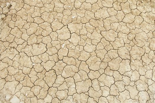 Dry soil by drought, natural disasters, climate change