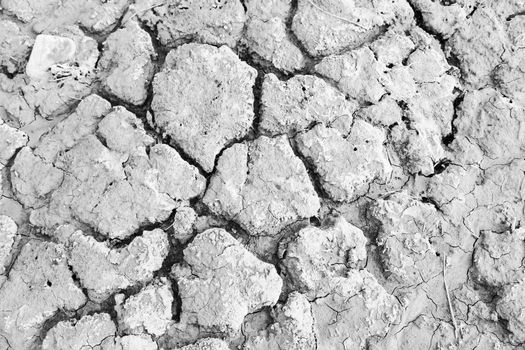 Dry soil by drought, natural disasters, climate change