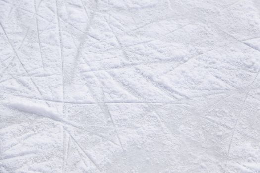 Ice rink, skating rink detail, cold winter