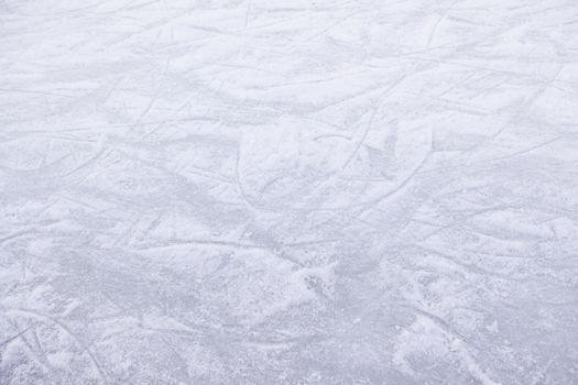 Ice rink, skating rink detail, cold winter