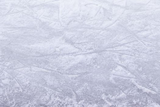 Ice rink, skating rink detail, cold winter