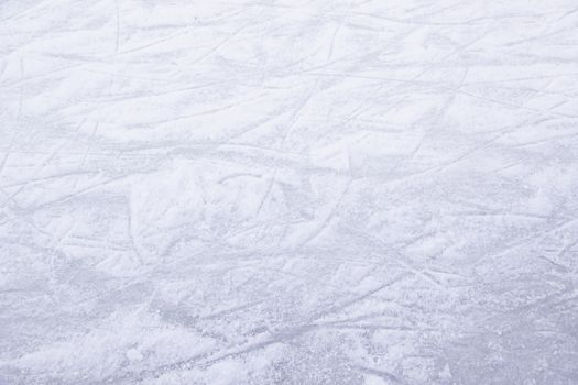 Ice rink, skating rink detail, cold winter