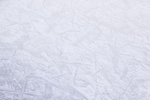 Ice rink, skating rink detail, cold winter