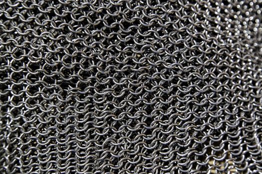 Metal mesh of protection steel, detail of safety and protection, strength and hardness