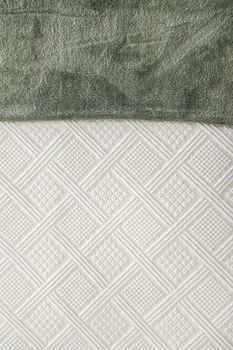 Cotton bed cover for winter, bedding detail, textile