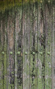 Old wooden door with lock, detail of security and protection, antiquity