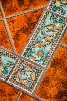 Mexican tiles on the floor
