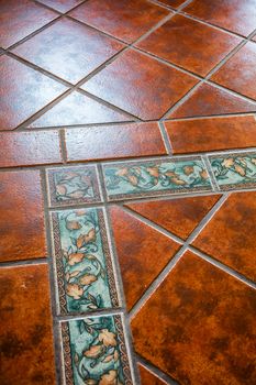 Mexican tiles on the floor