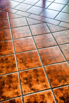 Modern tile floor with textured decor