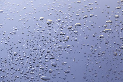 Water drops on the metal, a metal surface detail color by drops of water wet