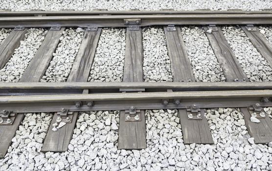 Old railroad tracks, roads for a detail of a Transport, urban transport