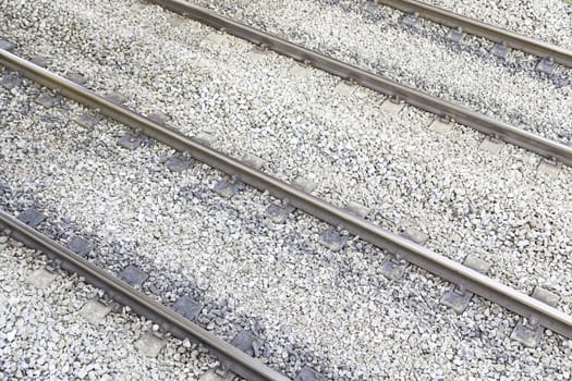 Old railroad tracks, roads for a detail of a Transport, urban transport