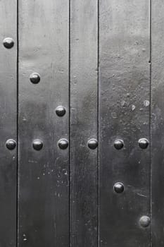 Vector shiny black wood, detail of an old wall painted black, textured background