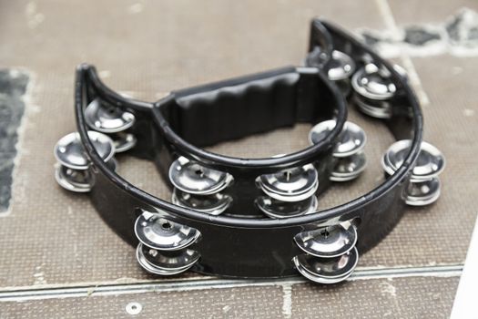Tambourine for concert, music in the city